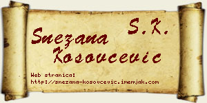 Snežana Kosovčević vizit kartica